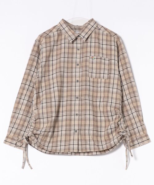 Arnold Palmer(アーノルドパーマー)の「サイドシャーリング 先染めチェック シャツ(シャツ/ブラウス・レディース・ベージュ/ブルー/レッド・S/L/M)」の21枚目の写真