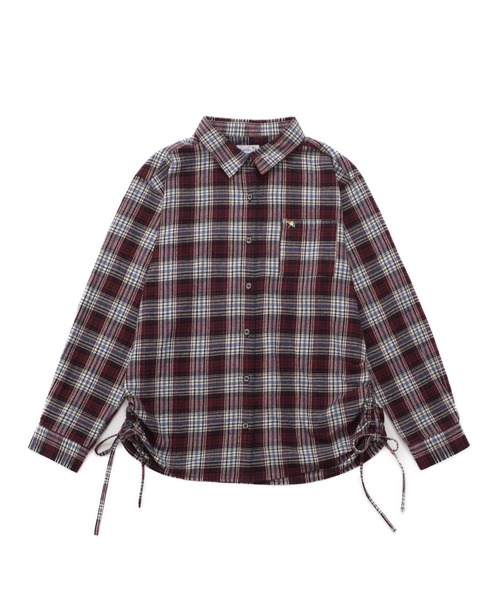 Arnold Palmer(アーノルドパーマー)の「サイドシャーリング 先染めチェック シャツ(シャツ/ブラウス・レディース・ベージュ/ブルー/レッド・S/L/M)」の12枚目の写真