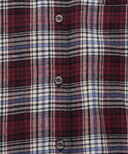 Arnold Palmer(アーノルドパーマー)の「サイドシャーリング 先染めチェック シャツ(シャツ/ブラウス・レディース・ベージュ/ブルー/レッド・S/L/M)」の15枚目の写真