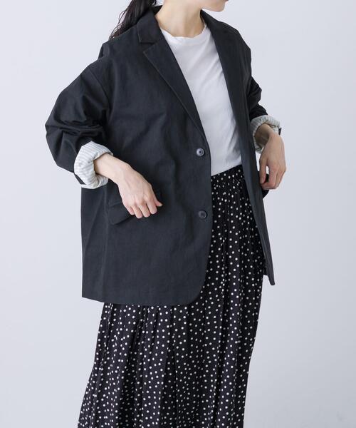 かぐれ(カグレ)の「Tailored jacket w/lining(その他アウター・レディース・ブラック/ベージュ・FREE)」の2枚目の写真