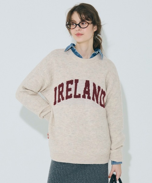 coca（coca）（コカ）の「モヘヤ風アソートロゴニットトップス（ニット/セーター・メンズ・ライトベージュ/ブルー/グリーン/ライトグレー・L/M/XL）」の2枚目の写真