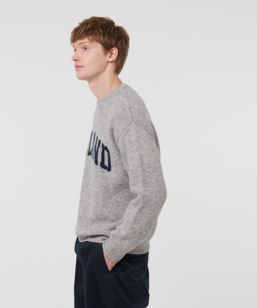 coca（coca）（コカ）の「モヘヤ風アソートロゴニットトップス（ニット/セーター・メンズ・ライトベージュ/ブルー/グリーン/ライトグレー・L/M/XL）」の7枚目の写真