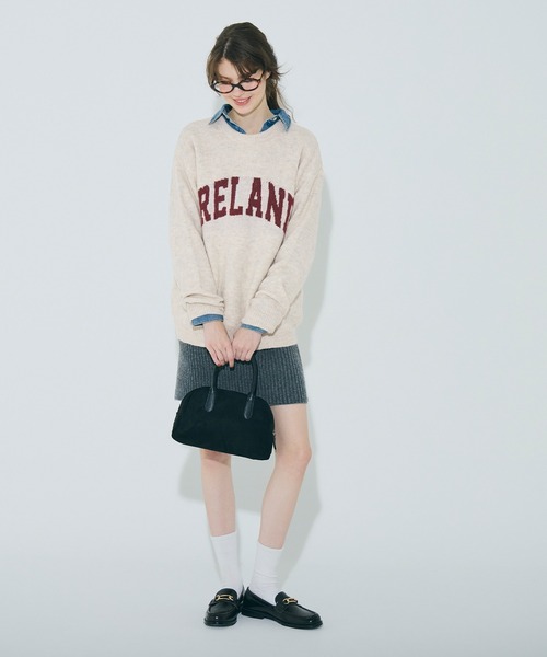 coca（coca）（コカ）の「モヘヤ風アソートロゴニットトップス（ニット/セーター・メンズ・ライトベージュ/ブルー/グリーン/ライトグレー・L/M/XL）」の10枚目の写真