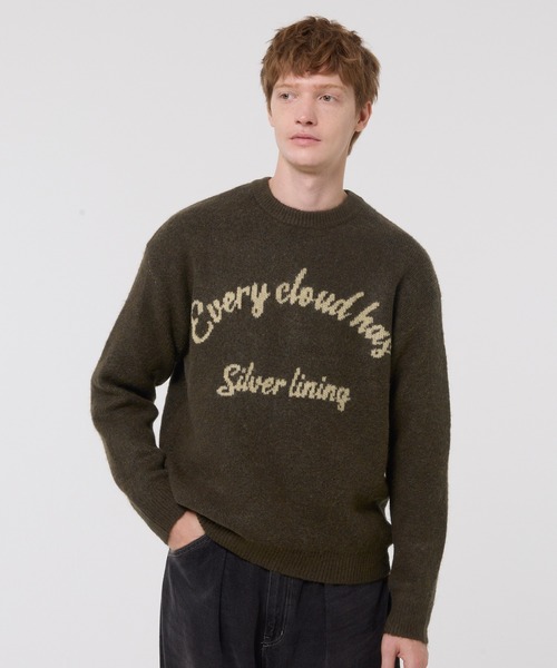 coca（coca）（コカ）の「モヘヤ風アソートロゴニットトップス（ニット/セーター・メンズ・ライトベージュ/ブルー/グリーン/ライトグレー・L/M/XL）」の19枚目の写真