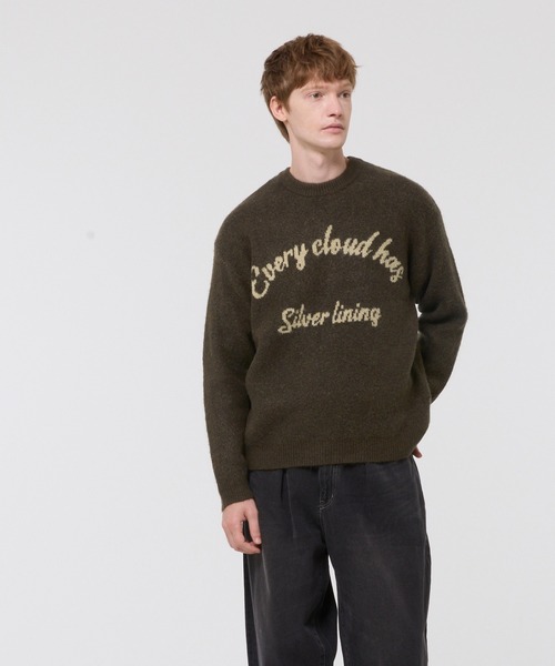 coca（coca）（コカ）の「モヘヤ風アソートロゴニットトップス（ニット/セーター・メンズ・ライトベージュ/ブルー/グリーン/ライトグレー・L/M/XL）」の21枚目の写真