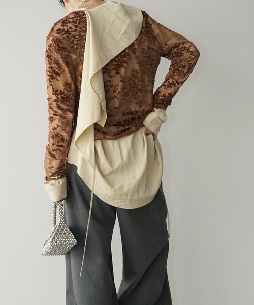 フロッキーフラワートップス chw25a109-ファッション通販サイト