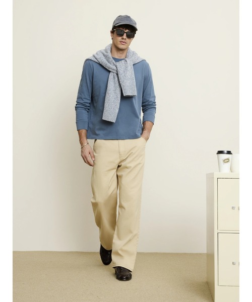 Banana Republic(バナナリパブリック)の「サンフェード ヘビーウェイト コットンTシャツ(Tシャツ/カットソー・メンズ・イエロー/ブルー・S/M/L/XL)」の4枚目の写真