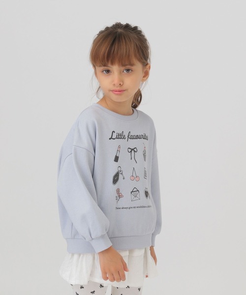 GLOBAL WORK（グローバルワーク）の「ヘビロテスウェットワイド/T/587902（スウェット・キッズ・オフホワイト/パープル系その他/ブルー系その他・120cm/110cm/100cm）」の11枚目の写真