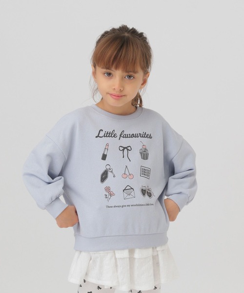 GLOBAL WORK（グローバルワーク）の「ヘビロテスウェットワイド/T/587902（スウェット・キッズ・オフホワイト/パープル系その他/ブルー系その他・120cm/110cm/100cm）」の4枚目の写真