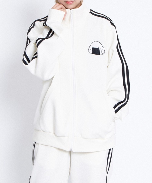 PUNYUS(プニュズ)の「【新サイズ】フードトラックジャケット(ジャージ・レディース・ブラック/ホワイト/オレンジ/グリーン/ブルー/サックスブルー/イエロー/パープル/レッド/ピンク/ブラウン・1/2/3/4/5)」の1枚目の写真