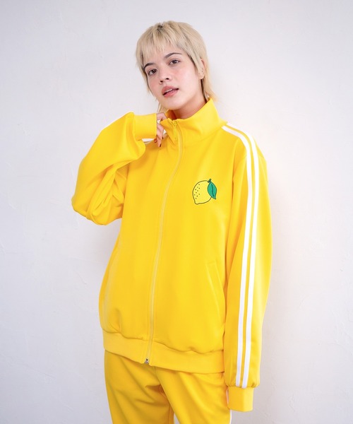 PUNYUS(プニュズ)の「【新サイズ】フードトラックジャケット(ジャージ・レディース・ブラック/ホワイト/オレンジ/グリーン/ブルー/サックスブルー/イエロー/パープル/レッド/ピンク/ブラウン・1/2/3/4/5)」の8枚目の写真