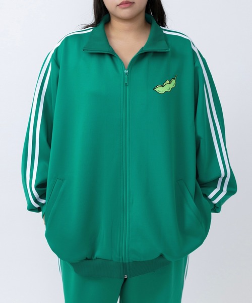 PUNYUS(プニュズ)の「【新サイズ】フードトラックジャケット(ジャージ・レディース・ブラック/ホワイト/オレンジ/グリーン/ブルー/サックスブルー/イエロー/パープル/レッド/ピンク/ブラウン・1/2/3/4/5)」の4枚目の写真