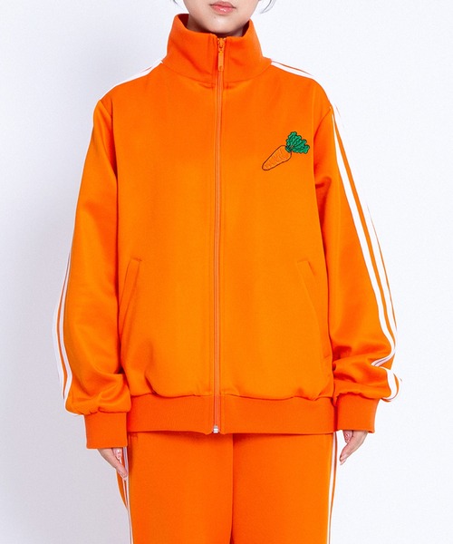 オレンジ フード付きジャケット パンツ セット 新サイズ】フードトラックジャケット（ジャージ）｜PUNYUS（プニュズ