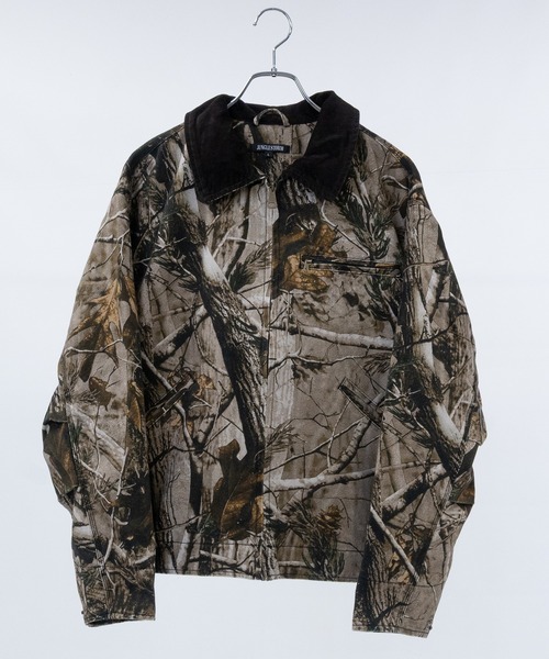 13】リアルツリーカモ 襟コーデュロイ ジャケット（ミリタリー