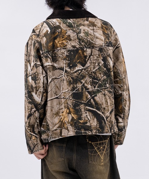 13】リアルツリーカモ 襟コーデュロイ ジャケット（ミリタリー