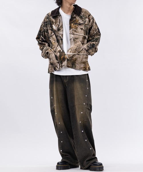 13】リアルツリーカモ 襟コーデュロイ ジャケット（ミリタリー