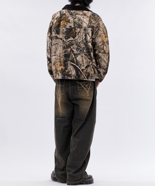 13】リアルツリーカモ 襟コーデュロイ ジャケット（ミリタリー