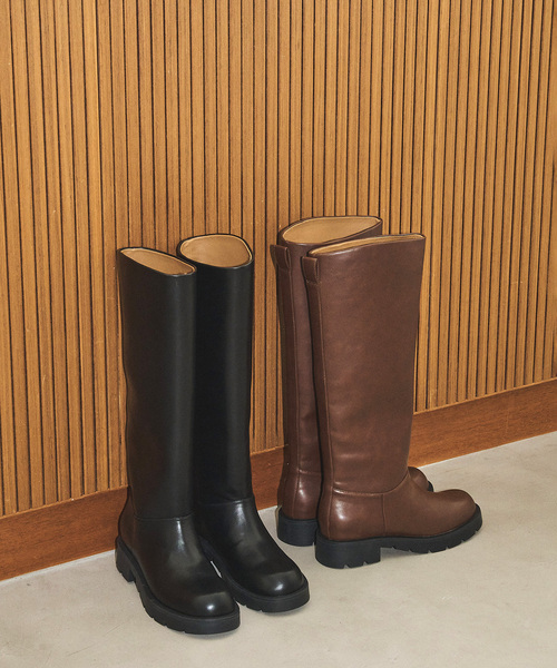 GRISE（グリーズ）の「《追加》GRISEタンクソールロングブーツ（ブーツ・レディース・ブラウン/ブラック・39/37/35）」の3枚目の写真