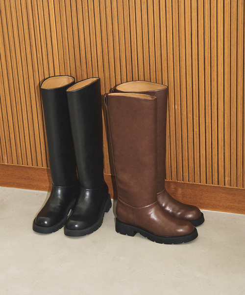 GRISE（グリーズ）の「《追加》GRISEタンクソールロングブーツ（ブーツ・レディース・ブラウン/ブラック・39/37/35）」の4枚目の写真