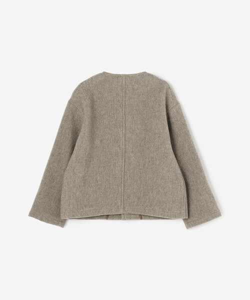 DANTON | ウールライトパイル カラーレスジャケット WOMEN（ノーカラー