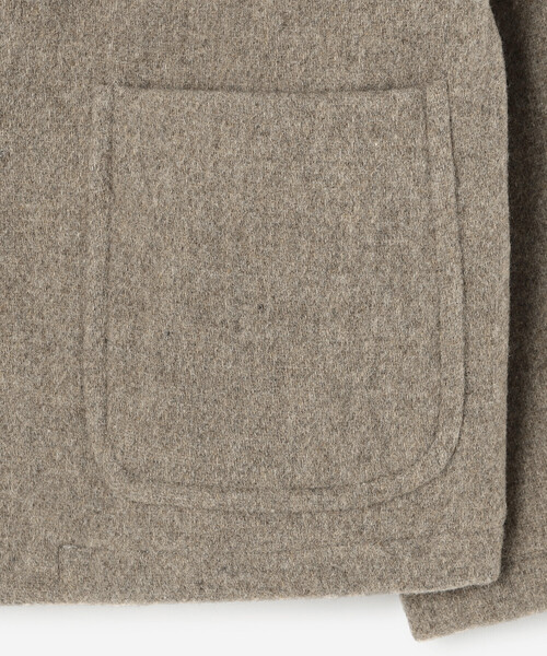DANTON | ウールライトパイル カラーレスジャケット WOMEN（ノーカラー