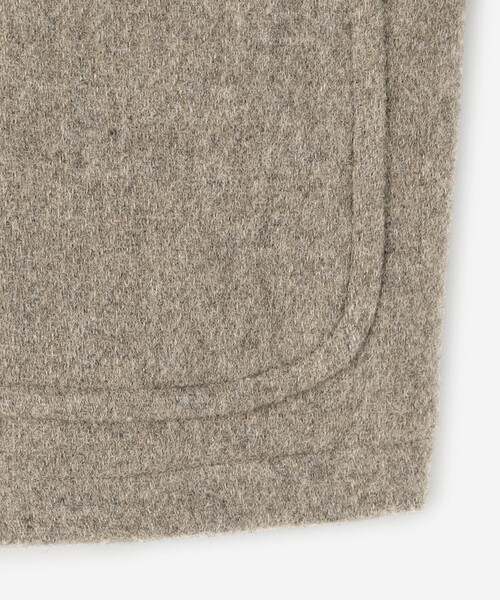 DANTON | ウールライトパイル カラーレスジャケット WOMEN（ノーカラー