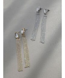 ゴージャスビジューロングピアス
