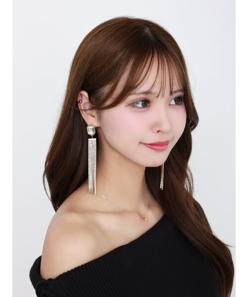 EATME（イートミー）の「ゴージャスビジューロングピアス（ピアス（両耳用）・レディース・ゴールド/シルバー・FREE）」の9枚目の写真