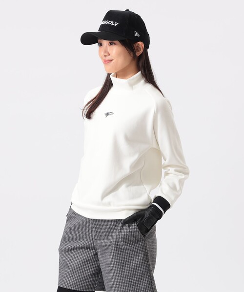 BEAMS GOLF（ビームスゴルフ）の「ORANGE LABEL / 裏起毛 ハイネック プルオーバー（スウェット・レディース・ブラック/ホワイト/グレー・LARGE/MEDIUM/SMALL）」の7枚目の写真