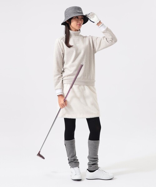 BEAMS GOLF（ビームスゴルフ）の「ORANGE LABEL / 裏起毛 ハイネック プルオーバー（スウェット・レディース・ブラック/ホワイト/グレー・LARGE/MEDIUM/SMALL）」の14枚目の写真