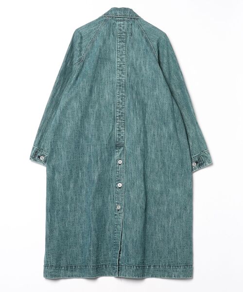 VOAAOV(ヴォアーブ)の「【VOAAOV】 RANDOM CRUNCH DENIM Long Coat - used(デニムジャケット・メンズ・グリーン・2/0/1)」の6枚目の写真
