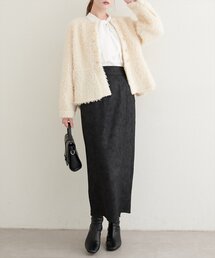 natural couture | 合皮風ポンチスエードタイトスカート(スカート)