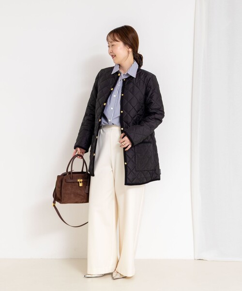 NOLLEY’S（ノーリーズ）の「【Traditional WeatherWear/トラディショナルウェザーウェア】ARKLEY MIDDLE（ブルゾン・レディース・アイボリー/ブラック・34/36）」の3枚目の写真