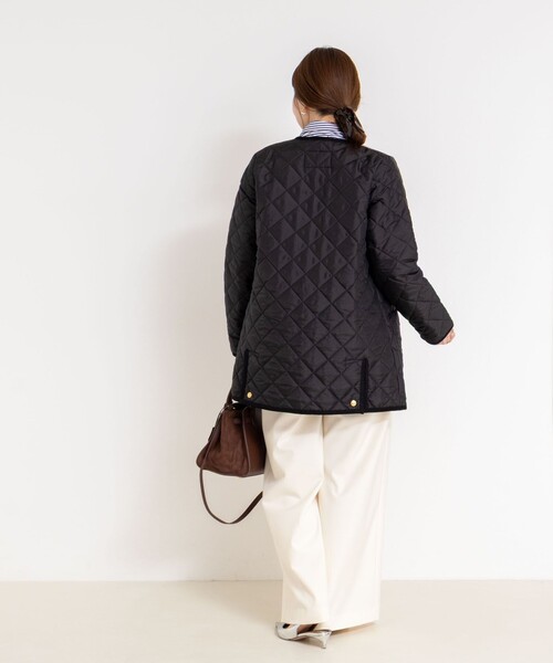 NOLLEY’S（ノーリーズ）の「【Traditional WeatherWear/トラディショナルウェザーウェア】ARKLEY MIDDLE（ブルゾン・レディース・アイボリー/ブラック・34/36）」の4枚目の写真