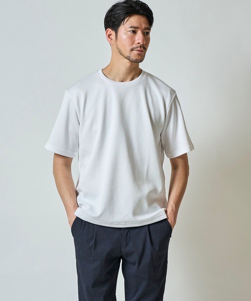 TETE HOMME(テットオム)の「ストレッチカノコTシャツ(Tシャツ/カットソー・メンズ・ブラック/ホワイト・MEDIUM/X-LARGE)」の2枚目の写真