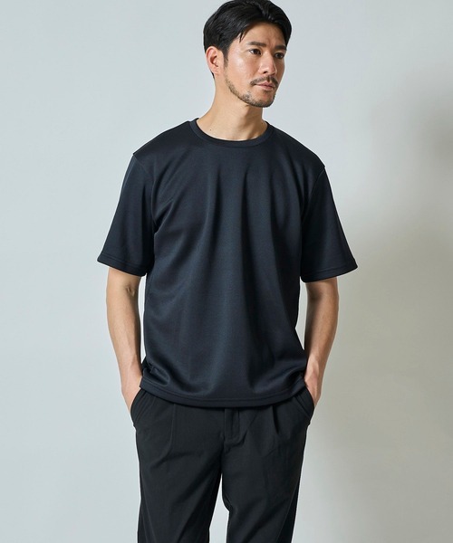 TETE HOMME(テットオム)の「ストレッチカノコTシャツ(Tシャツ/カットソー・メンズ・ブラック/ホワイト・MEDIUM/X-LARGE)」の1枚目の写真