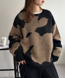 【WEB限定/ユニセックス】ジャガードポニー柄ニット