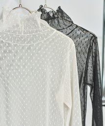 Spick & Span | 《WEB限定 / 追加4》ドットチュールハイネックプルオーバー(Tシャツ/カットソー)