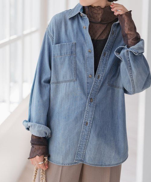 Spick & Span（スピックアンドスパン）の「《WEB限定 / 追加4》ドットチュールハイネックプルオーバー（Tシャツ/カットソー・レディース・ブラウン/ブラック/ホワイト系その他・FREE）」の21枚目の写真