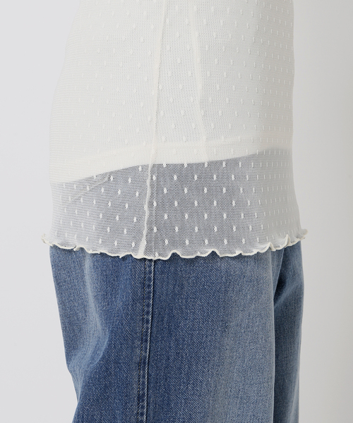 Spick & Span（スピックアンドスパン）の「《WEB限定 / 追加4》ドットチュールハイネックプルオーバー（Tシャツ/カットソー・レディース・ブラウン/ブラック/ホワイト系その他・FREE）」の8枚目の写真