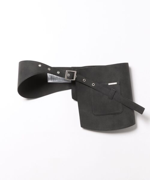 Miseki SEOUL(ミセキソウル)の「POCKET BELT BAG(ボディバッグ/ウエストポーチ・レディース・ブラック/チャコールグレー・OS)」の7枚目の写真