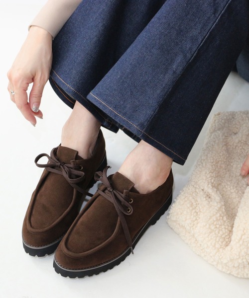 Fin（フィン）の「厚底チロリアンシューズ【低反発スポンジ入り】（ドレスシューズ・レディース・ブラック系その他/ブラック/ベージュ/ブラウン・25cm/24.5cm/24cm/23.5cm/23cm/22.5cm）」の3枚目の写真