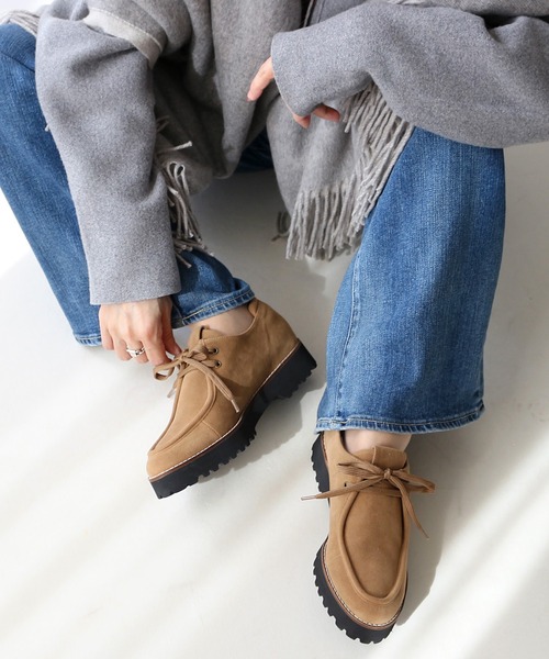 Fin（フィン）の「厚底チロリアンシューズ【低反発スポンジ入り】（ドレスシューズ・レディース・ブラック系その他/ブラック/ベージュ/ブラウン・25cm/24.5cm/24cm/23.5cm/23cm/22.5cm）」の15枚目の写真