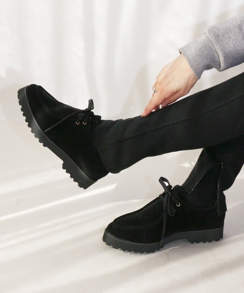 Fin（フィン）の「厚底チロリアンシューズ【低反発スポンジ入り】（ドレスシューズ・レディース・ブラック系その他/ブラック/ベージュ/ブラウン・25cm/24.5cm/24cm/23.5cm/23cm/22.5cm）」の20枚目の写真