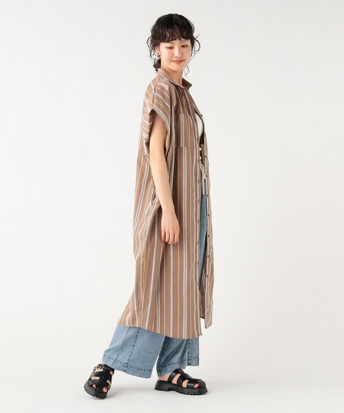 BEAMS HEART(ビームスハート)の「【7/16値下げ】オーバーショルダー ワンピース(ワンピース・レディース・グレー/ベージュ/ネイビー・FREE)」の10枚目の写真
