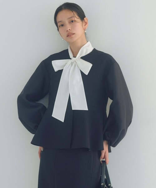 size SHORTあり］fleurie(フルリー) フォルム ジャケット（ノーカラー