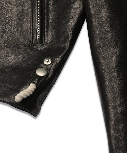 DOFFJASON(ドフジェーソン)の「プレミアムラムスキンベジタブルレーサージャケットBLACK(ライダースジャケット・メンズ・その他・X-LARGE/XX-LARGE/MEDIUM/LARGE)」の5枚目の写真