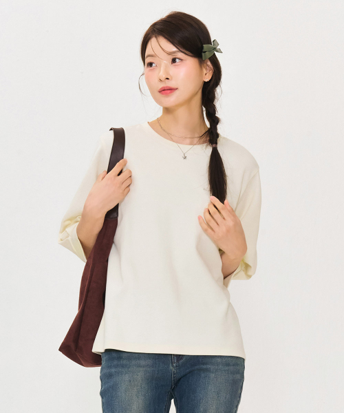CHASECULT(チェイスカルト)の「レディースボリューム7部袖Tシャツ-アイボリー(Tシャツ/カットソー・レディース・オートミール・90/85)」の3枚目の写真
