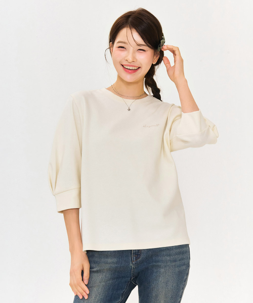 CHASECULT(チェイスカルト)の「レディースボリューム7部袖Tシャツ-アイボリー(Tシャツ/カットソー・レディース・オートミール・90/85)」の5枚目の写真