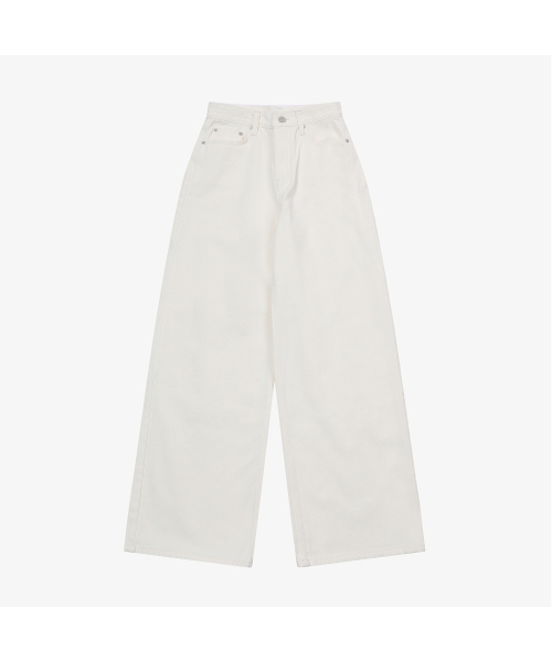 コットンワイドパンツアイボリー4W251W002